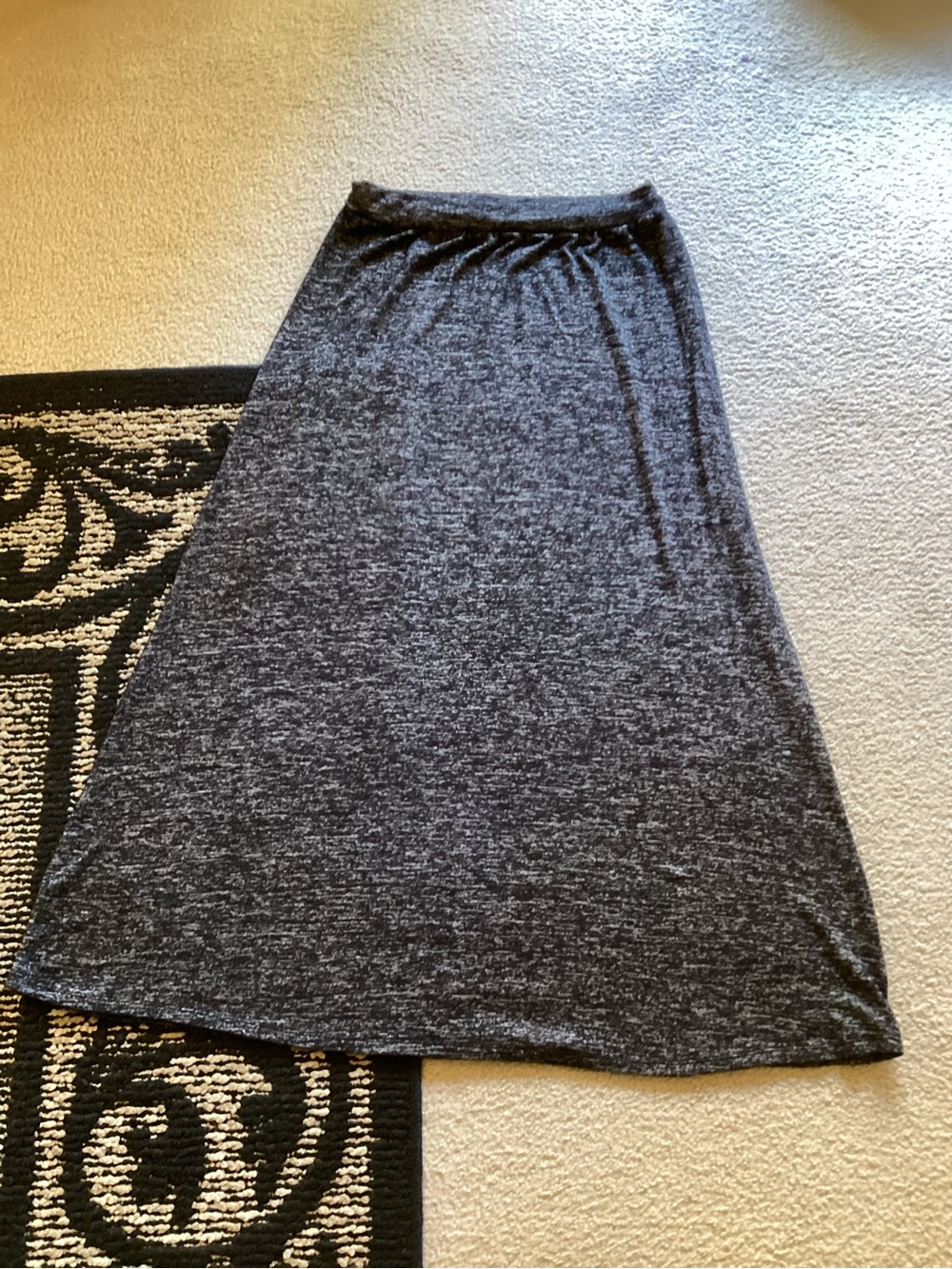 Joe Benbasset Charcoal Gray & Black Maxi Skirt